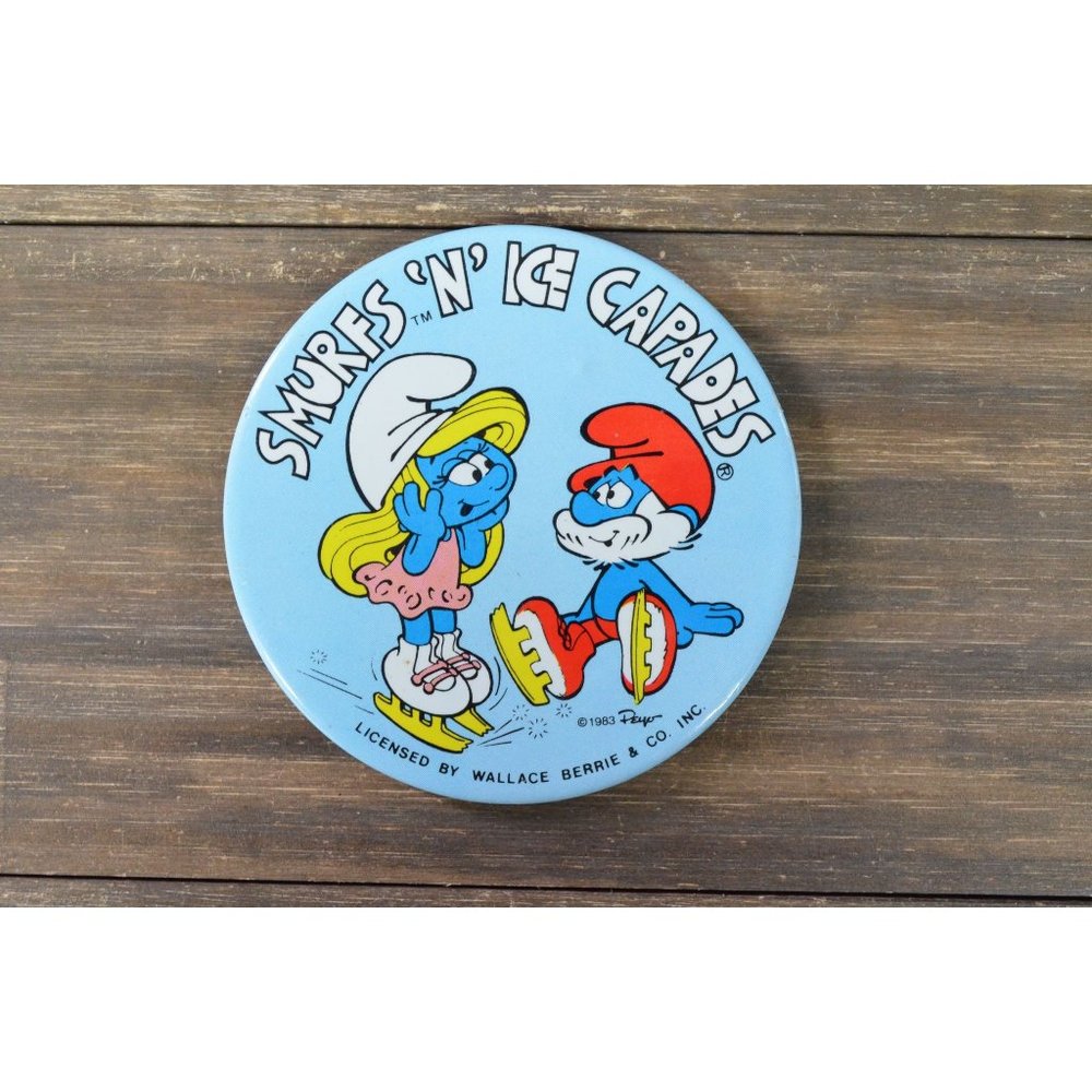 1983 Smurfs Pin Papa Smurfette Ice Capades Peyo